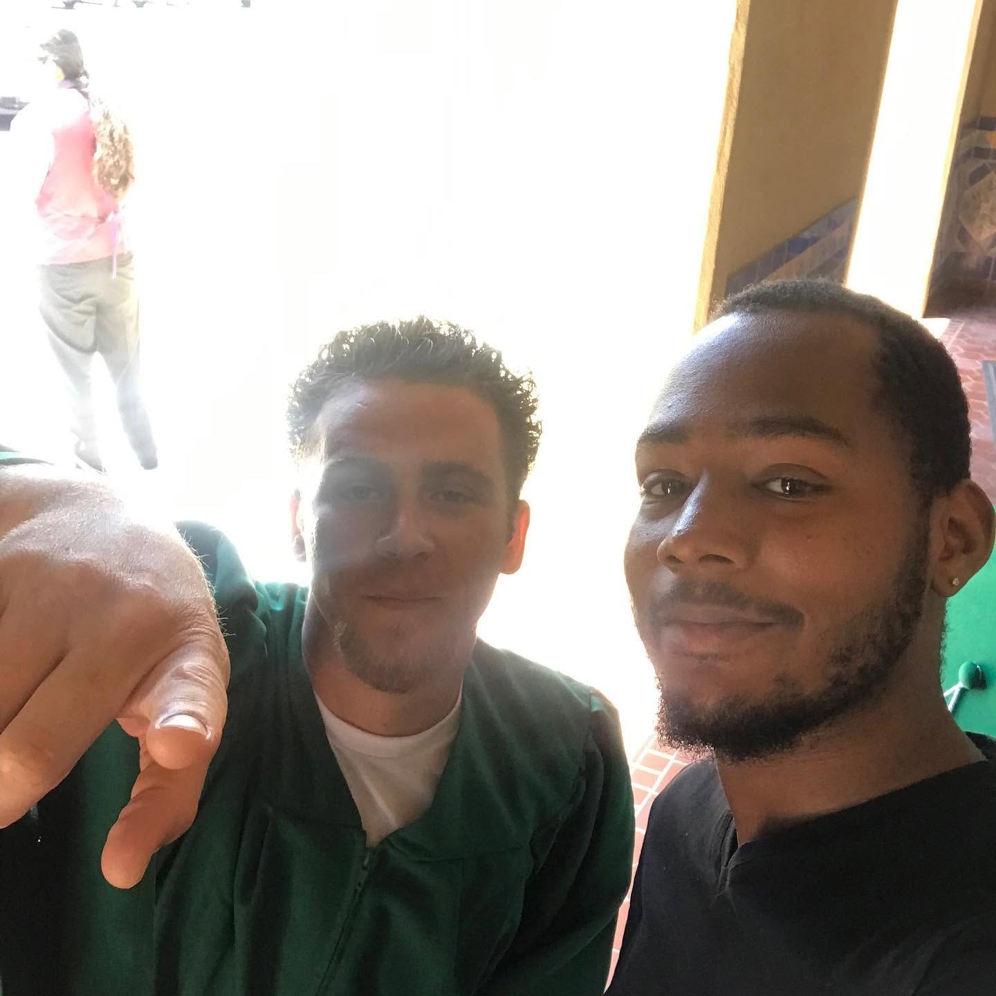 Two Class of 2019 students taking a selfie at Operation New Hope
