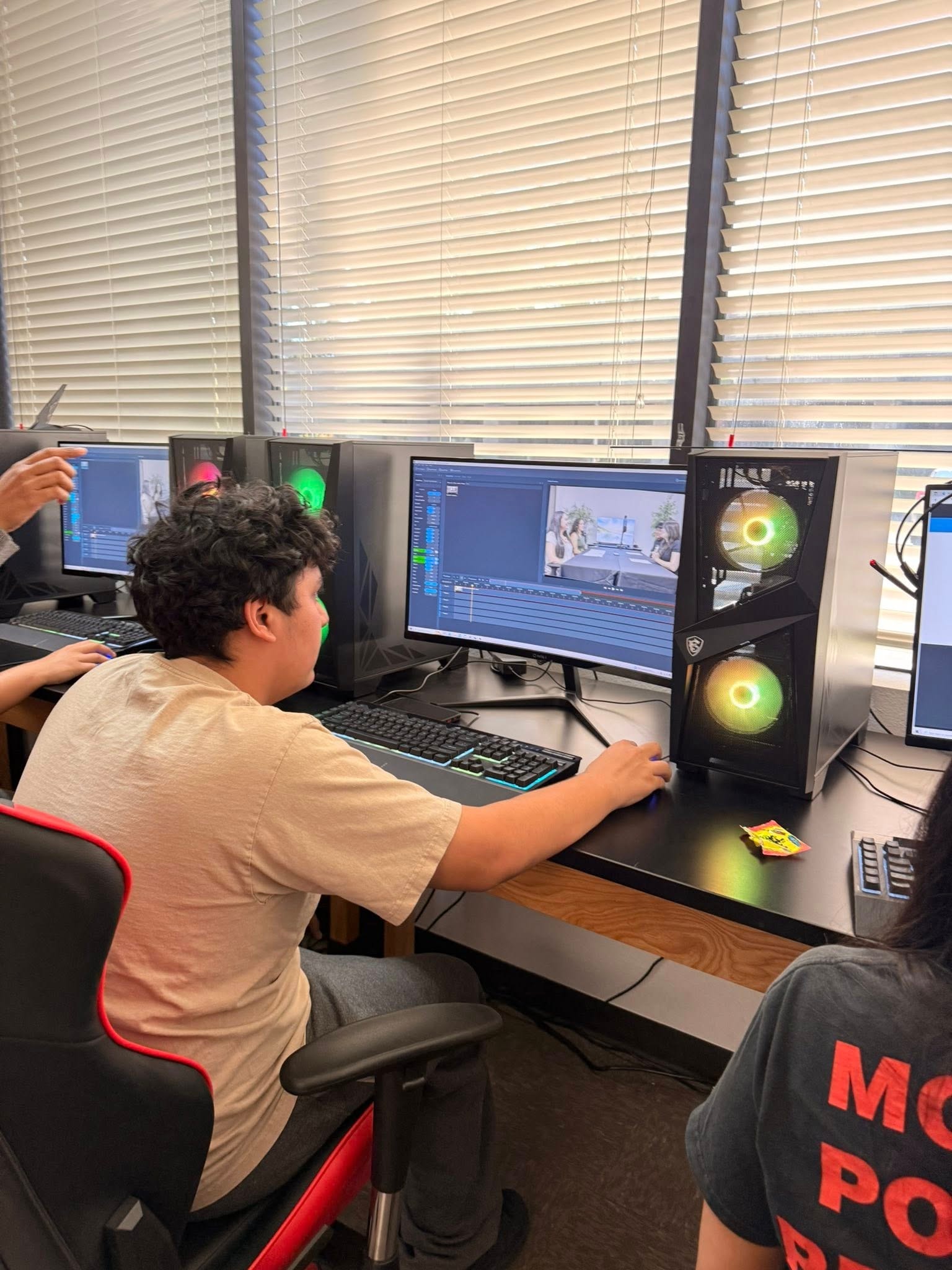 Computer class student