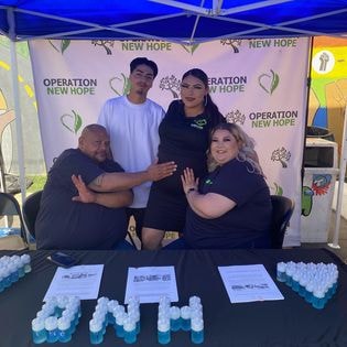ONH staff and students at Operation New Hope event booth