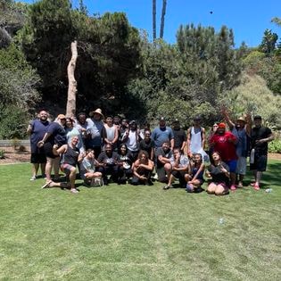 Student beach day 2022 — large group on lawn
