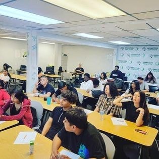 Students in class workshop